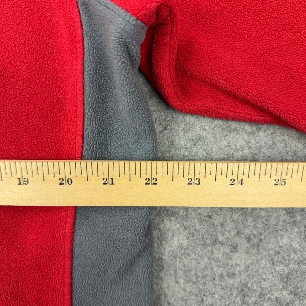 The North Face Jacket Mens Medium Red Polartec Fleece Full Zip Hiking Gorpcore